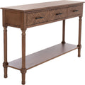 SAFAVIEH Home Collection Peyton Brown 3-Drawer Lower Shelf Console Table CNS5705C
