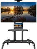 NB North Bayou Mobile TV Cart TV Stand with Wheels for 55' - 85' Inch LCD LED OLED Plasma Flat Panel Screens up to 200lbs AVA1800-70-1P (Black)
