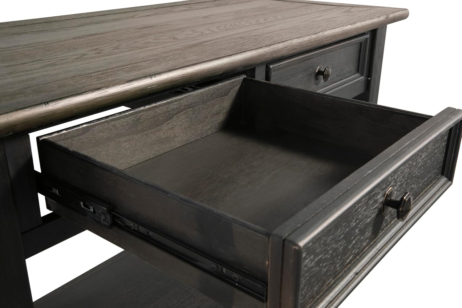 Signature Design by Ashley Tyler Creek Modern Farmhouse Sofa Table, Brown & Black