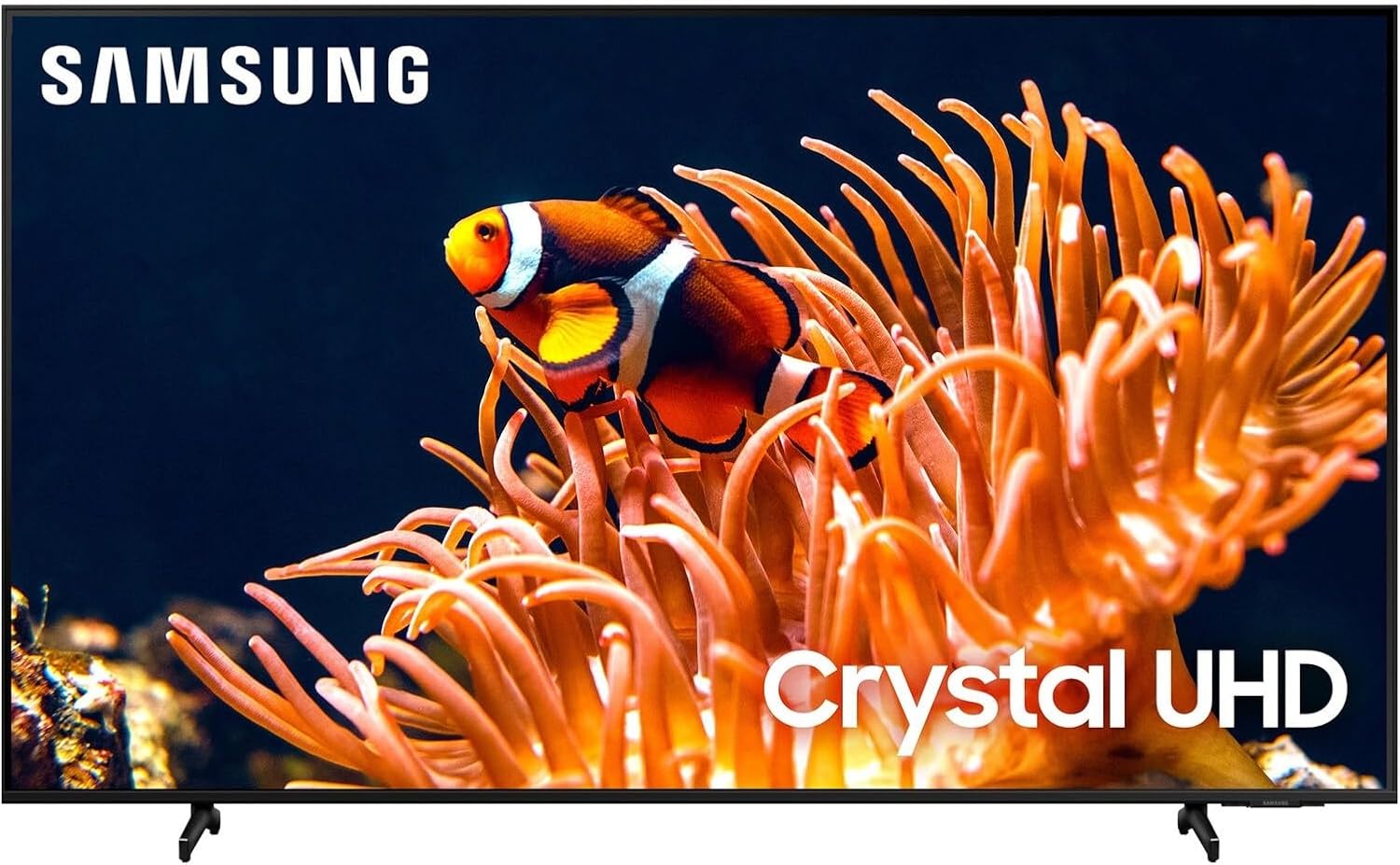 Samsung 55-Inch Class DU8000 Series LED Cristal 4K UHD (2024) Smart Tizen TV AirSlim, HDR10+, Motion Xcelerator, Gaming Hub,Compatible with Alexa & Google Assistant UN55DU8000BXZA (Renewed)