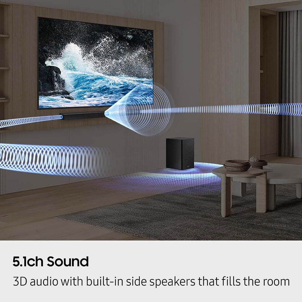 SAMSUNG QN65QN90FAFXZA 65 Inch Neo QLED 4K QN90F Vision AI Smart TV with a HW-B750F B Series Soundbar 5.1 Ch and Subwoofer (2025)