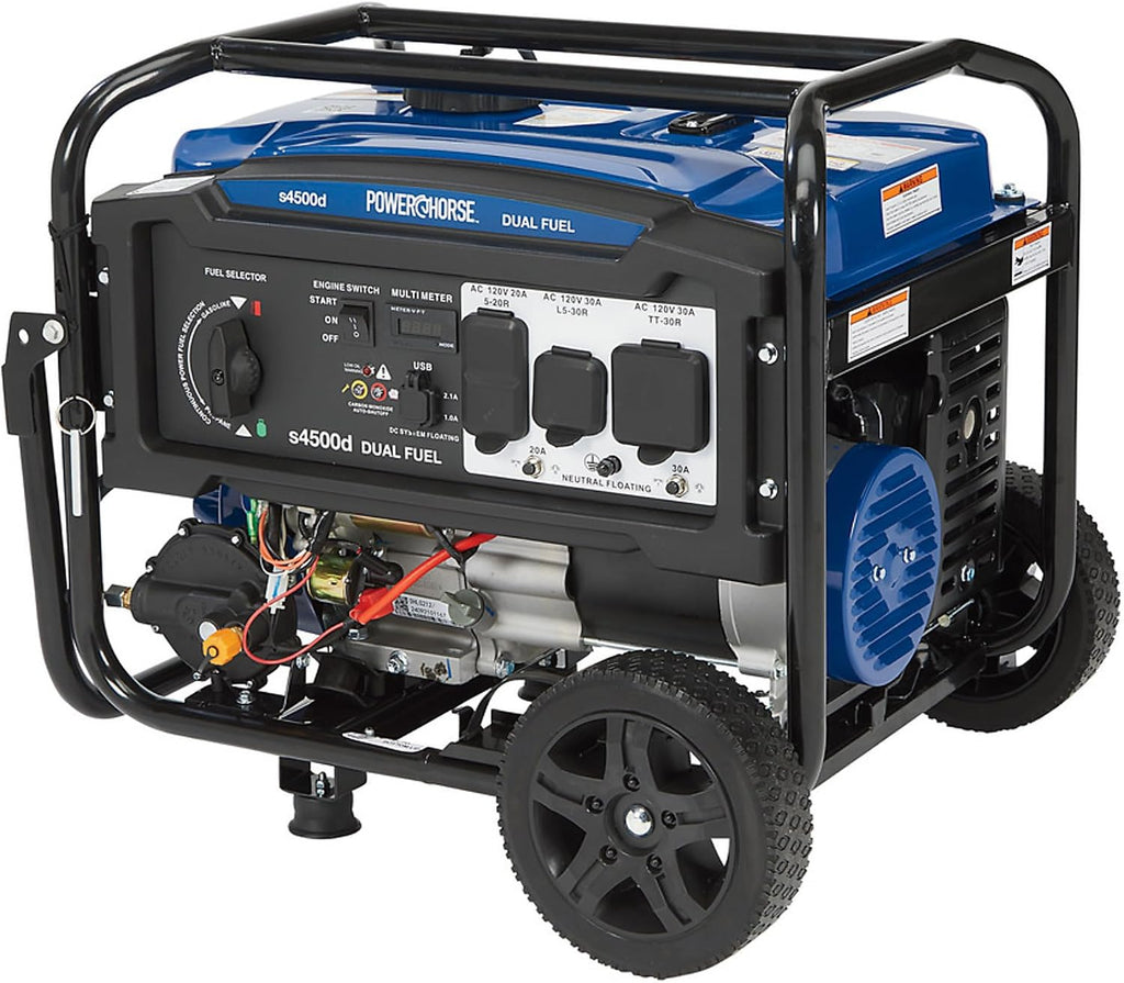 Powerhorse Portable Dual Fuel Generator, 4500 Watts