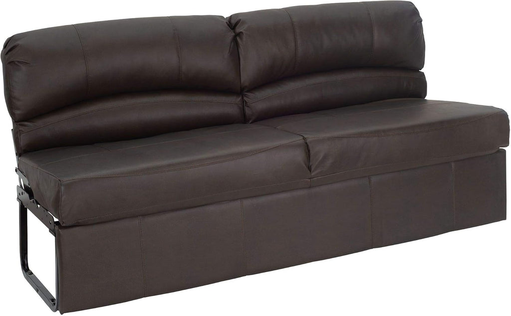 RecPro Charles RV Jackknife Sofa | Love Seat | Sleeper Sofa | Length Options 62', 68', 72' | 11' Legs and Hardware Included (68 Inch, Chestnut)