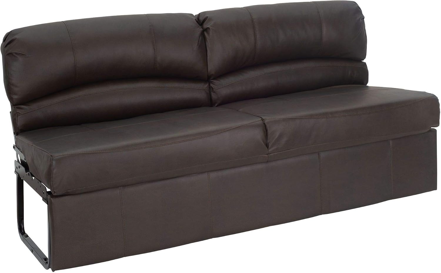 RecPro Charles RV Jackknife Sofa | Love Seat | Sleeper Sofa | Length Options 62', 68', 72' | 11' Legs and Hardware Included (68 Inch, Chestnut)