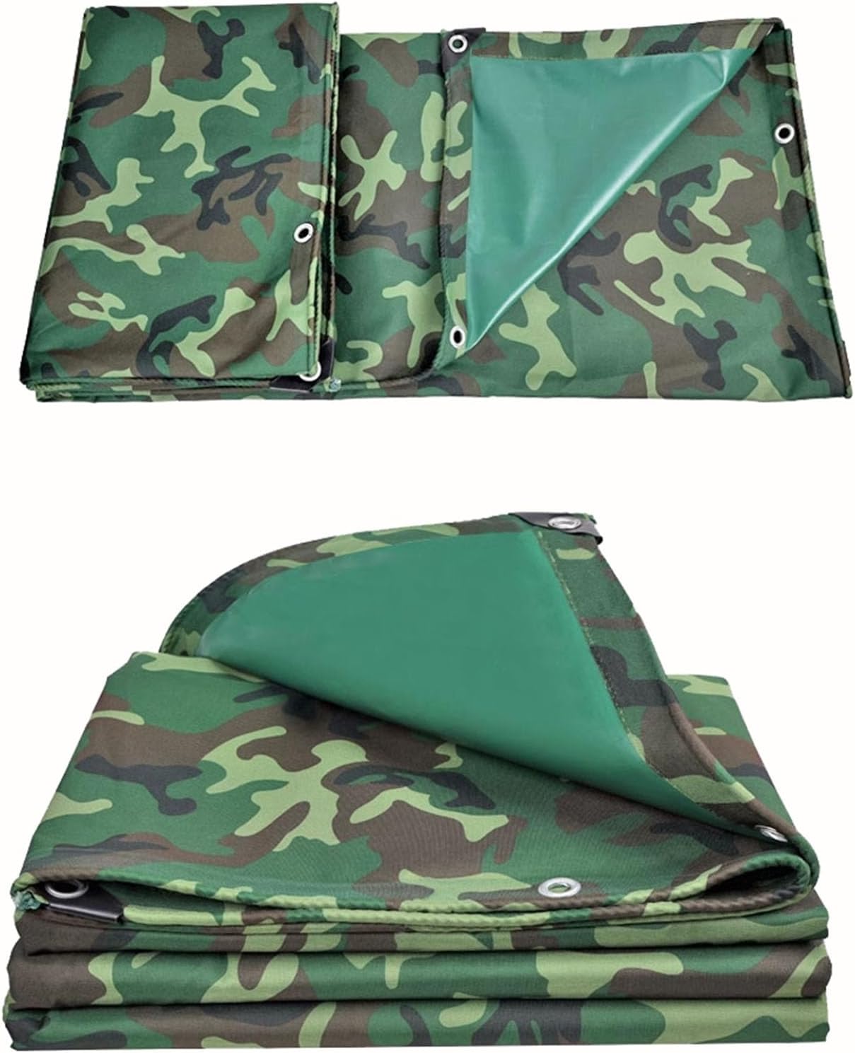 Home Tarp Cover Green Tarp Waterproof 4.5x6.6ft-39x39ft Poly Tarps with Grommets for Boat Pool Roof Outdoor Enclosure Porch Gazebo(14.5x26ft)