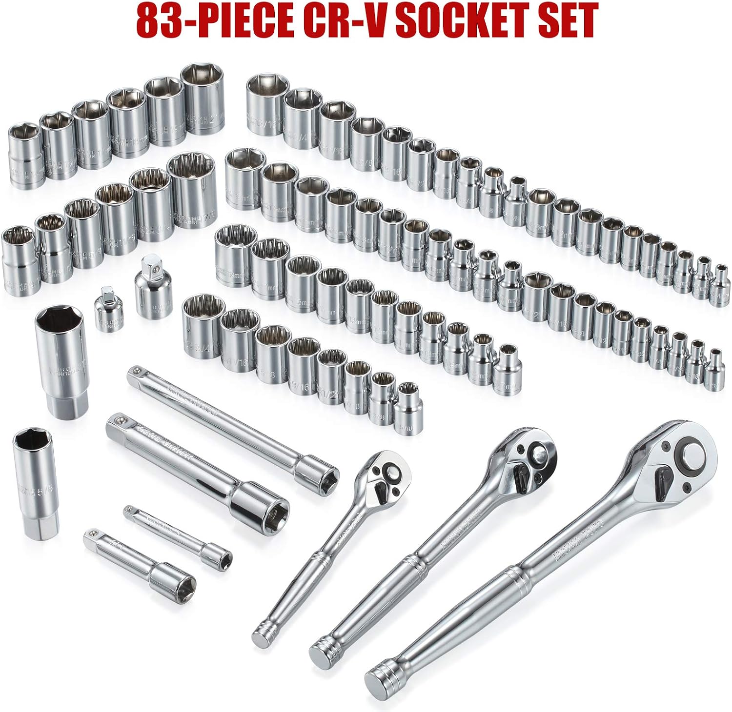 438-Piece Mechanics Tool Set with 3-Drawer Heavy Duty Metal Box Repair Tool Kit