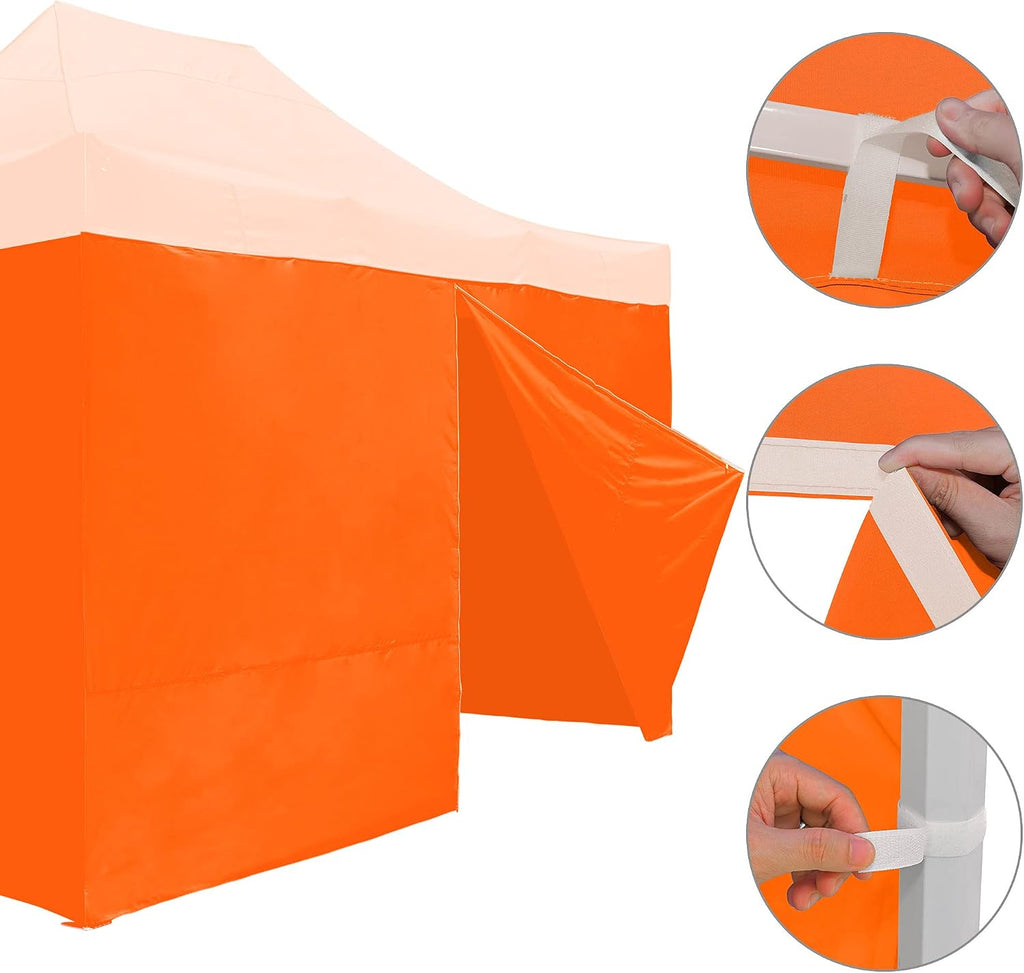 InstaHibit 4 Pack Side Wall for 10x15 Ft EZ Pop Up Canopy Tent UV50+ Zipper 550D (Sidewall Only)