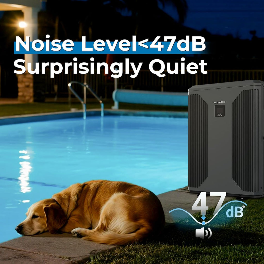140,000 BTU Inverter Electric Pool Heater for Inground Pool Swimming Pool Heat Pump Up to 42,000 Gallons Heating Cooling WiFi Control 220v