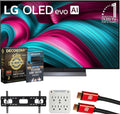 LG OLED48C5PUA 48' C5 OLED evo 4K UHD webOS TV 2025 Bundle with CPS Exclusive 26 Month Protection, 2X HDMI Cable, Wall Mount, Surge Adapter & Deco Gear Complete Home Theater Beginner's Guidebook