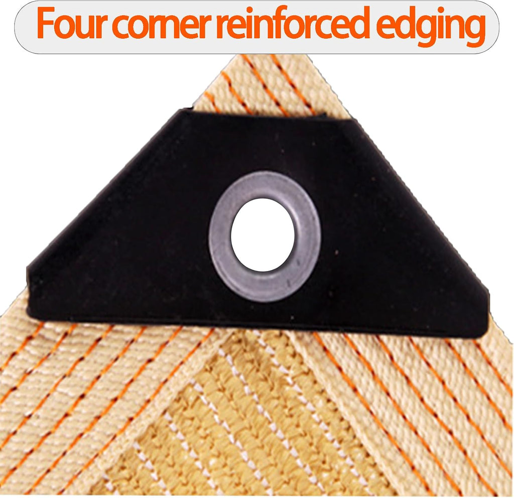 Wheat Shade Cloth Sunblock Neting with Grommets,Pergola Sun Shade 90% Outdoor Shade Fabric for Pergola Cover Patio Gazebo Deck Garden Greenhouse Sun Shade Fabric Porch(Size:8x20m/26x65ft)