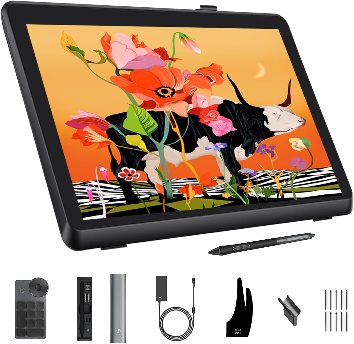 XPPen Artist Pro 22 Gen2 2.5K QHD Drawing Tablet with Screen, 16384 Pen Pressure Stylus Graphic Tablet with Wireless Keydial, 99% Adobe RGB, △E<1, ADS-IPS Pen Display with Full Laminated Screen 21.5'