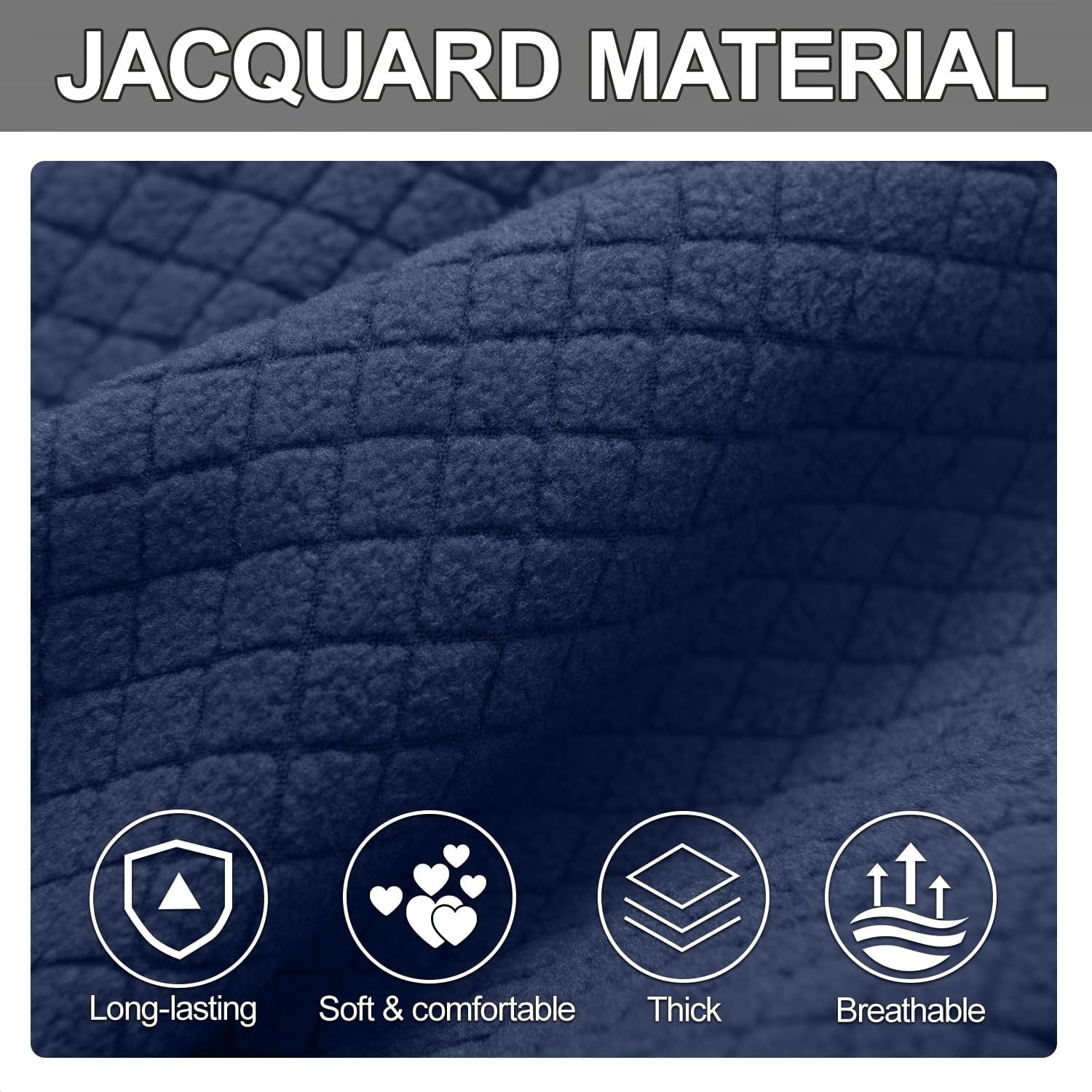 ALIECOM Waterproof Reclining Sectional Couch Covers for Reclining Sectional Stretch L Shaped Recliner Sofa Cover Washable Pet Dog Corner Sofa Slipcovers Protector (5 Seat and 1 Console, Navy Blue)
