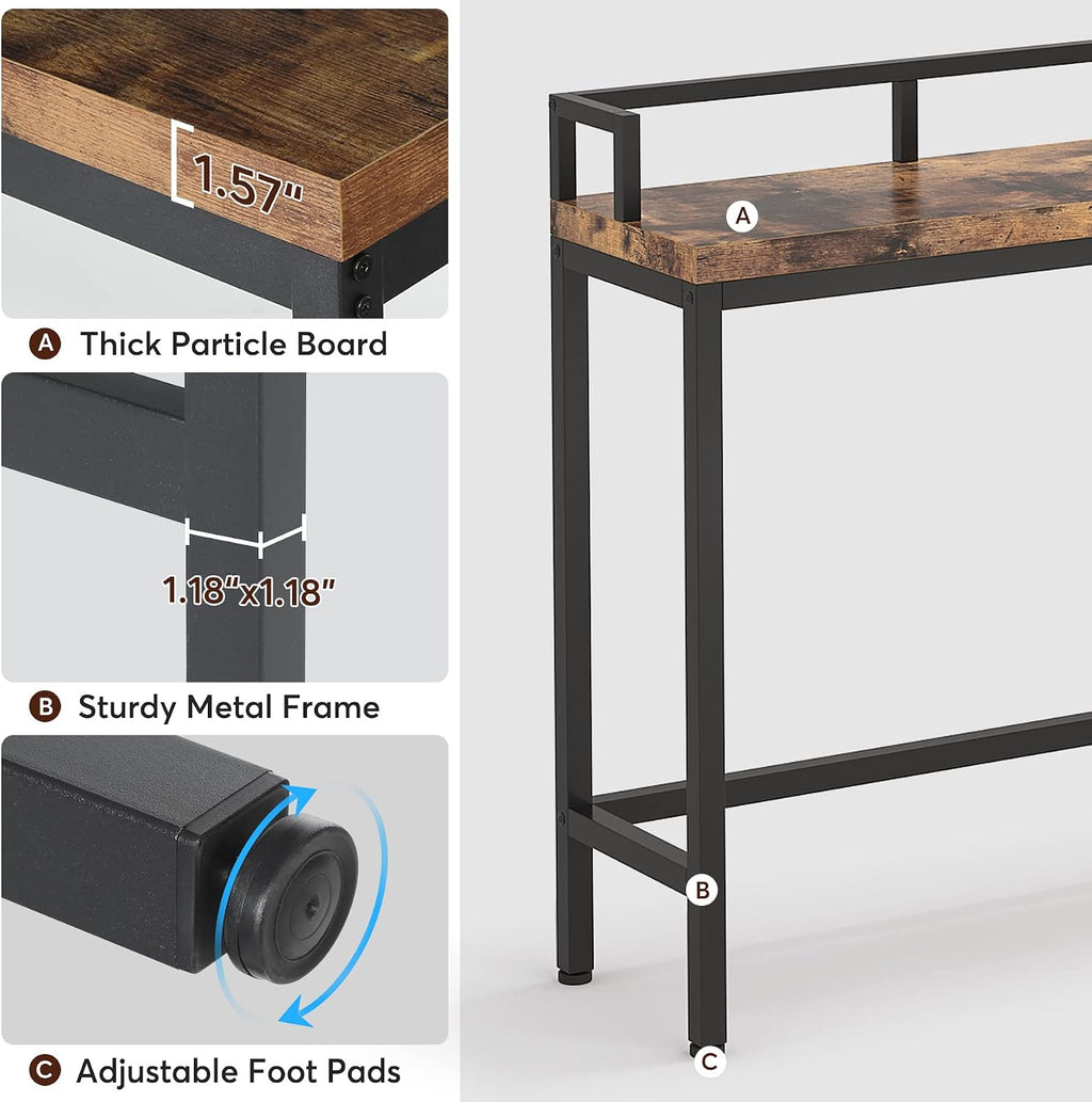 LITTLE TREE Console Table Behind Sofa Couch, 70.9 Inch Long and Narrow Entryway Table