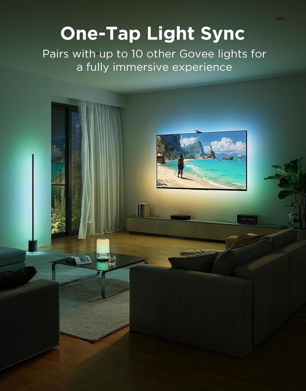 Govee TV Backlight 3 Pro with HDR Triple Camera, 16.4ft 5-in-1 RGBWWIC LED Strip Lights That Change with 75-85 Inch TVs, 75LEDs/m, Supports AI Filter, Smart App and Voice Control, DreamView Sync