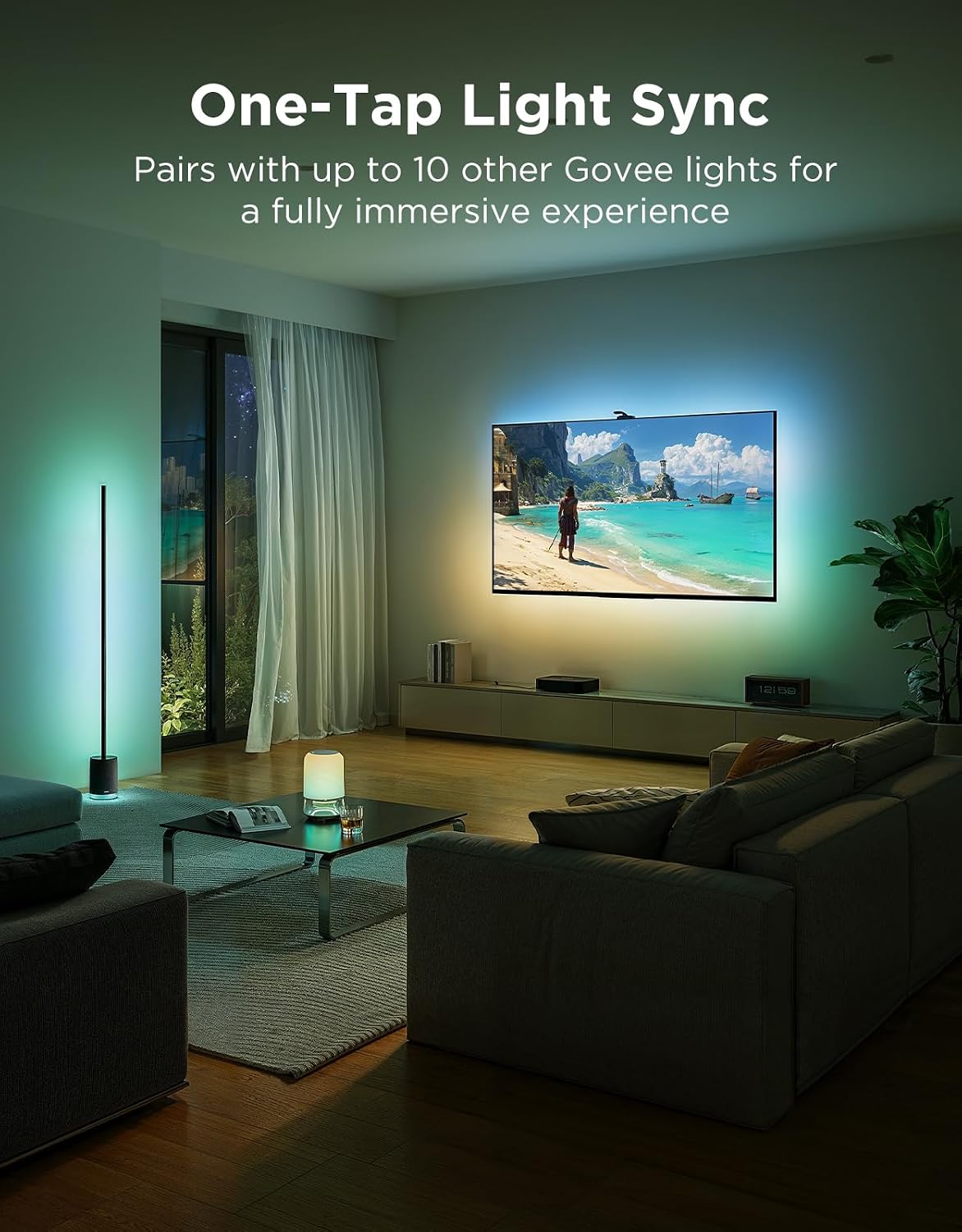 Govee TV Backlight 3 Pro with HDR Triple Camera, 16.4ft 5-in-1 RGBWWIC LED Strip Lights That Change with 75-85 Inch TVs, 75LEDs/m, Supports AI Filter, Smart App and Voice Control, DreamView Sync