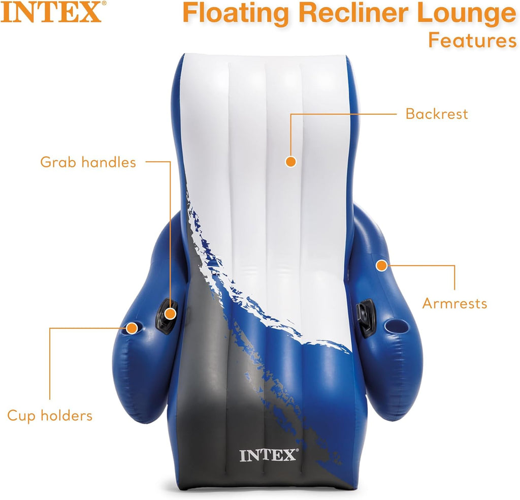 INTEX 26377EH Ultra XTR 32ft x 16ft x 52in Above Ground Swimming Pool Set with Sand Filter Pump, Inflatable Lounge Pool Recliners (2-Pack) and Inflatable Cooler