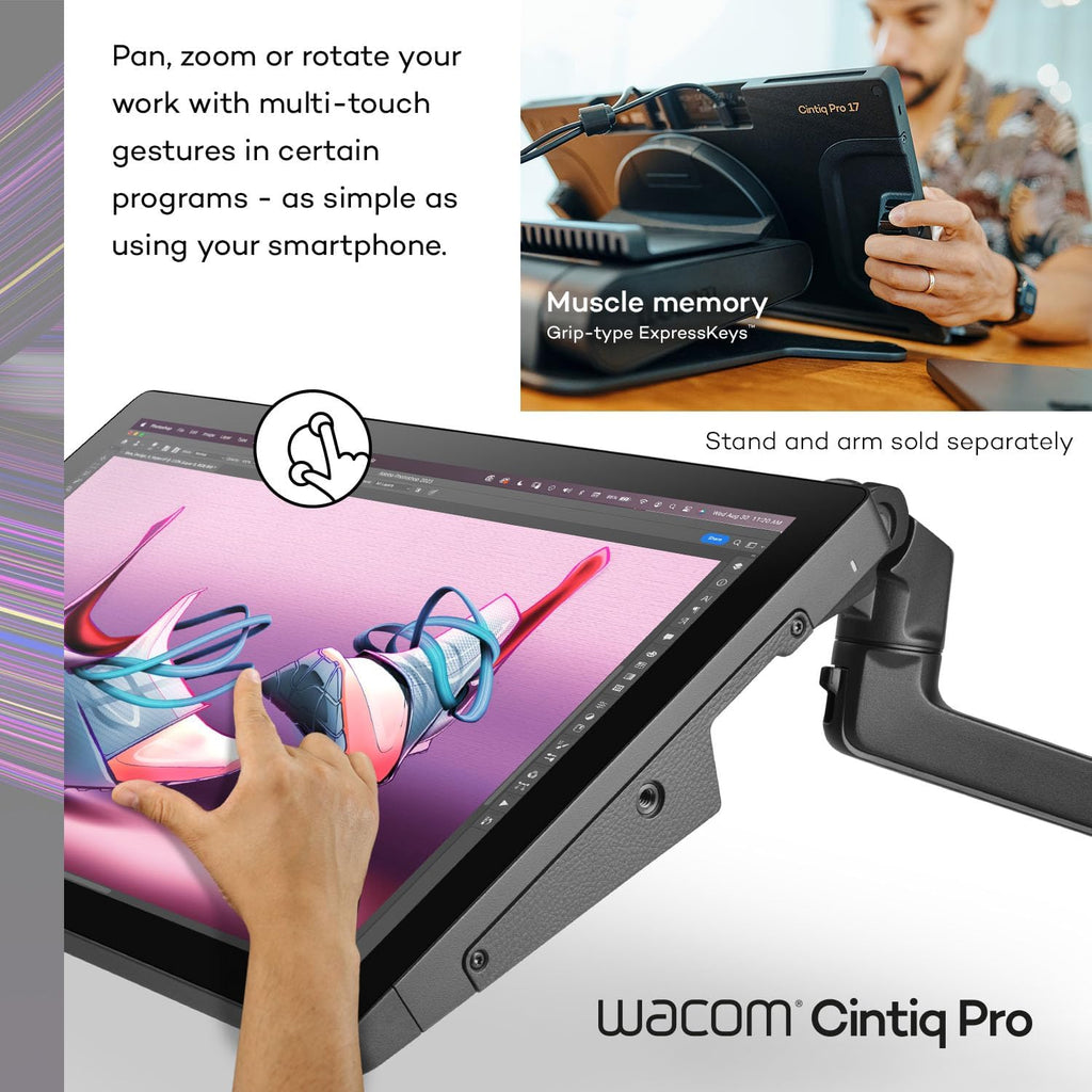 Wacom Cintiq Pro 17 Drawing Tablet with Screen, 17.3' Ultra HD 4K. 10-bit 120Hz Touchscreen Display Graphic Arts Tablet with Pro Pen 3, for Windows PC, Mac, Linux