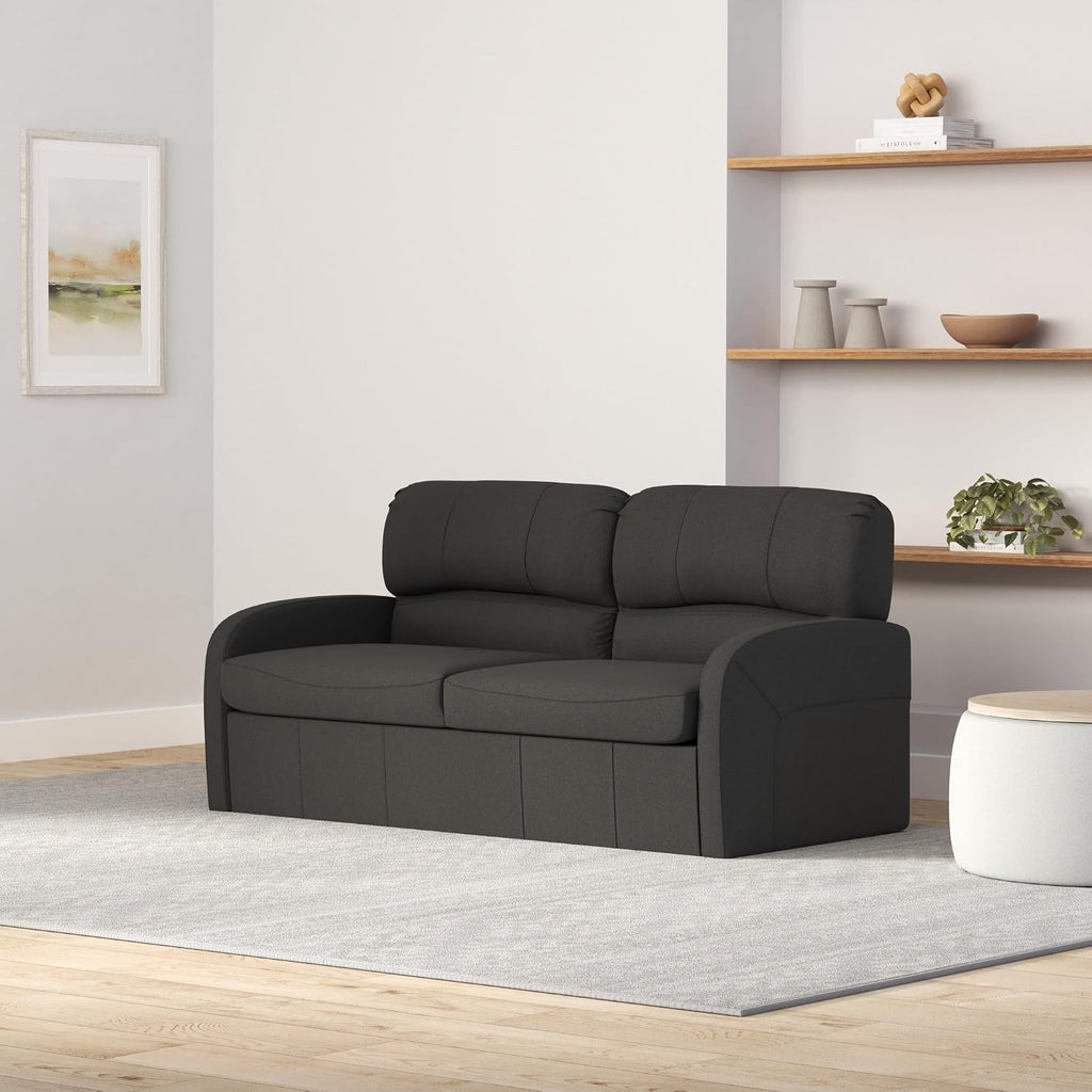 RecPro 70' RV Jack Knife Sofa w/Arms | RV Sleeper Sofa | RV Couch | RV Living Room (Slideout) | Camper Furniture (Fossil)