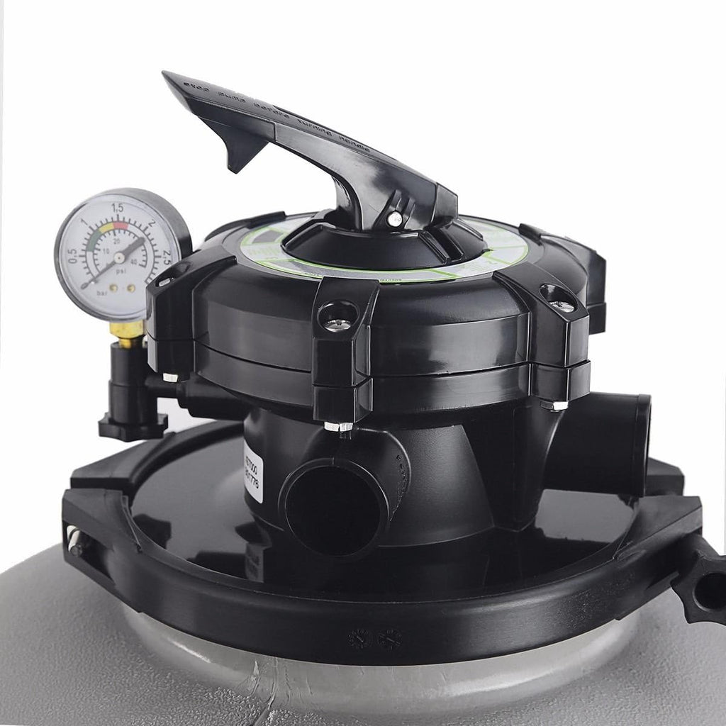 XtremepowerUS 4500GPH 19' Sand Filter with 1.5HP Above Ground Swimming Pool Pump Media System, 5-Way Valve Filter