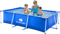Swimming Pools Above Ground for Adults Kids, 8.5ft x 5.6ft x 25.5in Extra Large Blow Up Pool with Pump, Full Size Family Swimming Pools for Dog Backyard Garden Home Lawn Indoor Outdoor