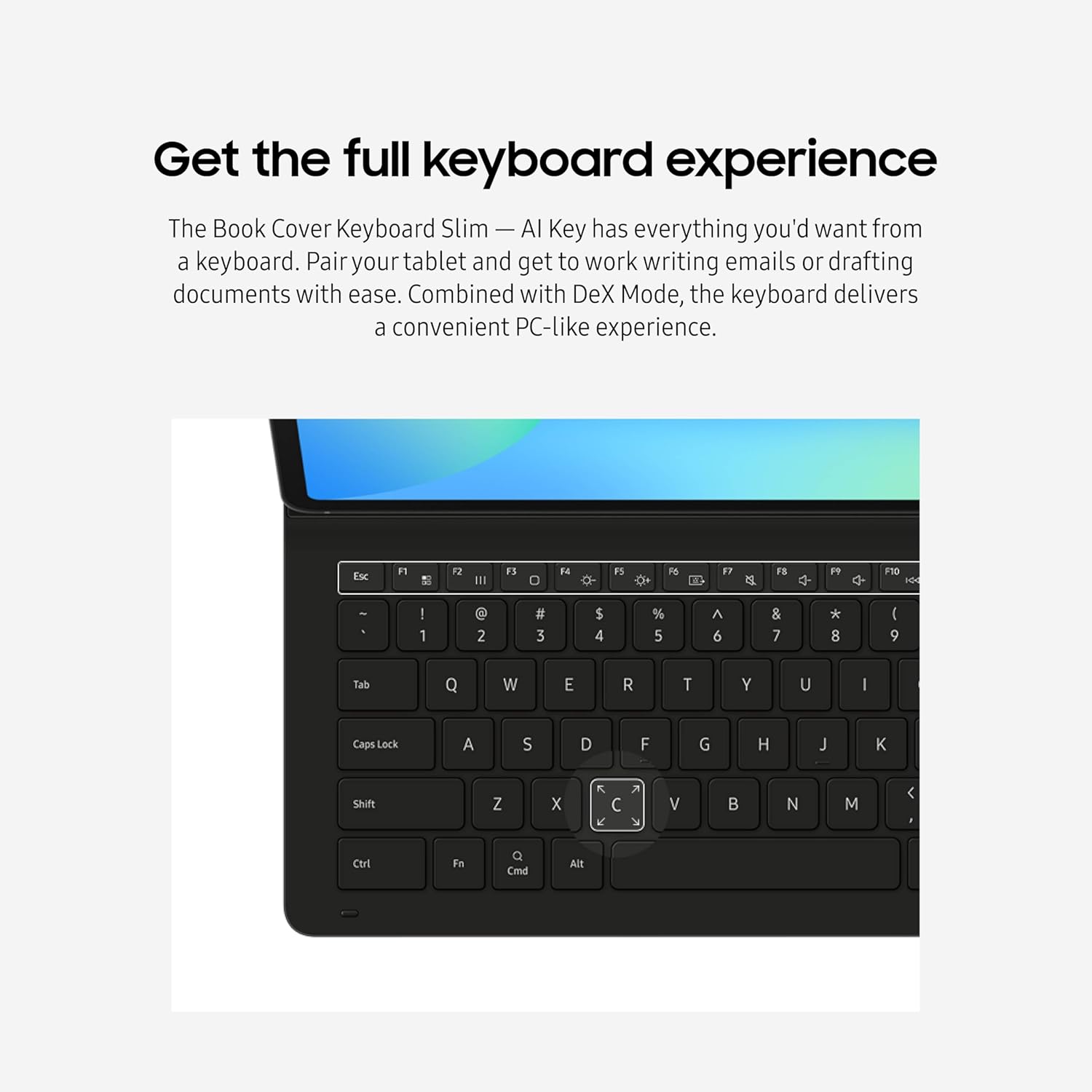 Samsung Galaxy Tab S10 FE 256GB WiFi Android Tablet + Book Cover Keyboard Slim, Large Display, Long Battery Life, Powerful Processor, S Pen, US Version, 2025, 2 Yr Manufacturer Warranty, Blue