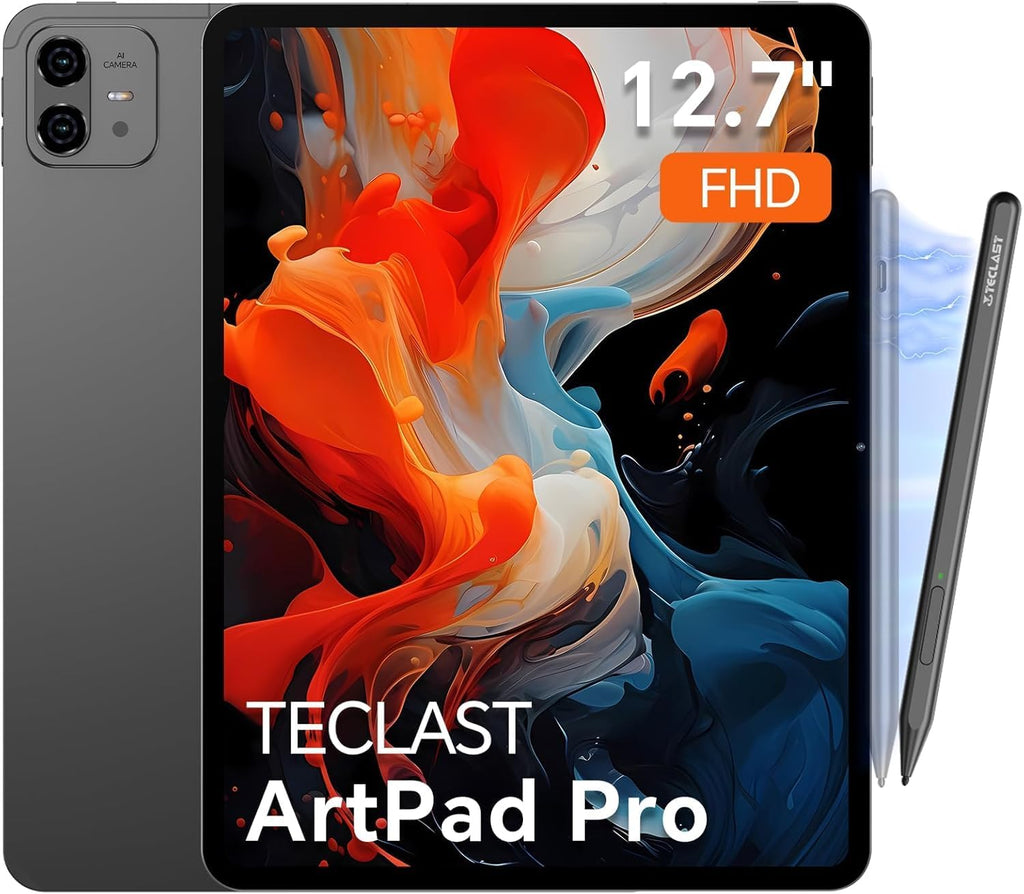 TECLAST Artpadpro Android 15 Tablet, 12.7' 2176x1600 Display, 20GB+256GB, Gemini AI, 10000mAh+30W Fast Charge, 13 inch Tablet with Widevine L1, 5G WiFi,4G LTE,GPS - Includes Pen
