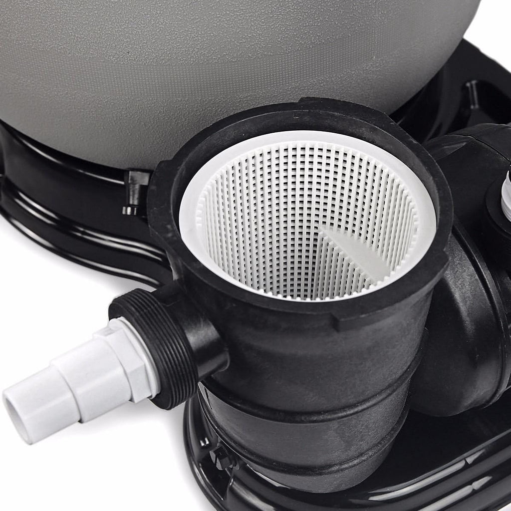 XtremepowerUS 19' Sand Filter with 1.5 Horsepower Above Ground Inground Swimming Pool Pump Media System 4500GPH, Grey/Black