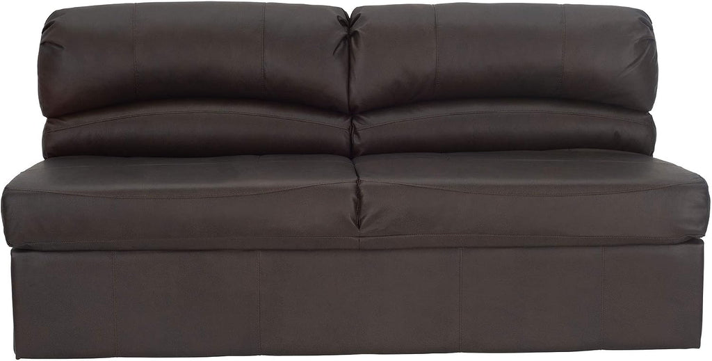 RecPro Charles RV Jackknife Sofa | Love Seat | Sleeper Sofa | Length Options 62', 68', 72' (68 Inch, Chestnut)