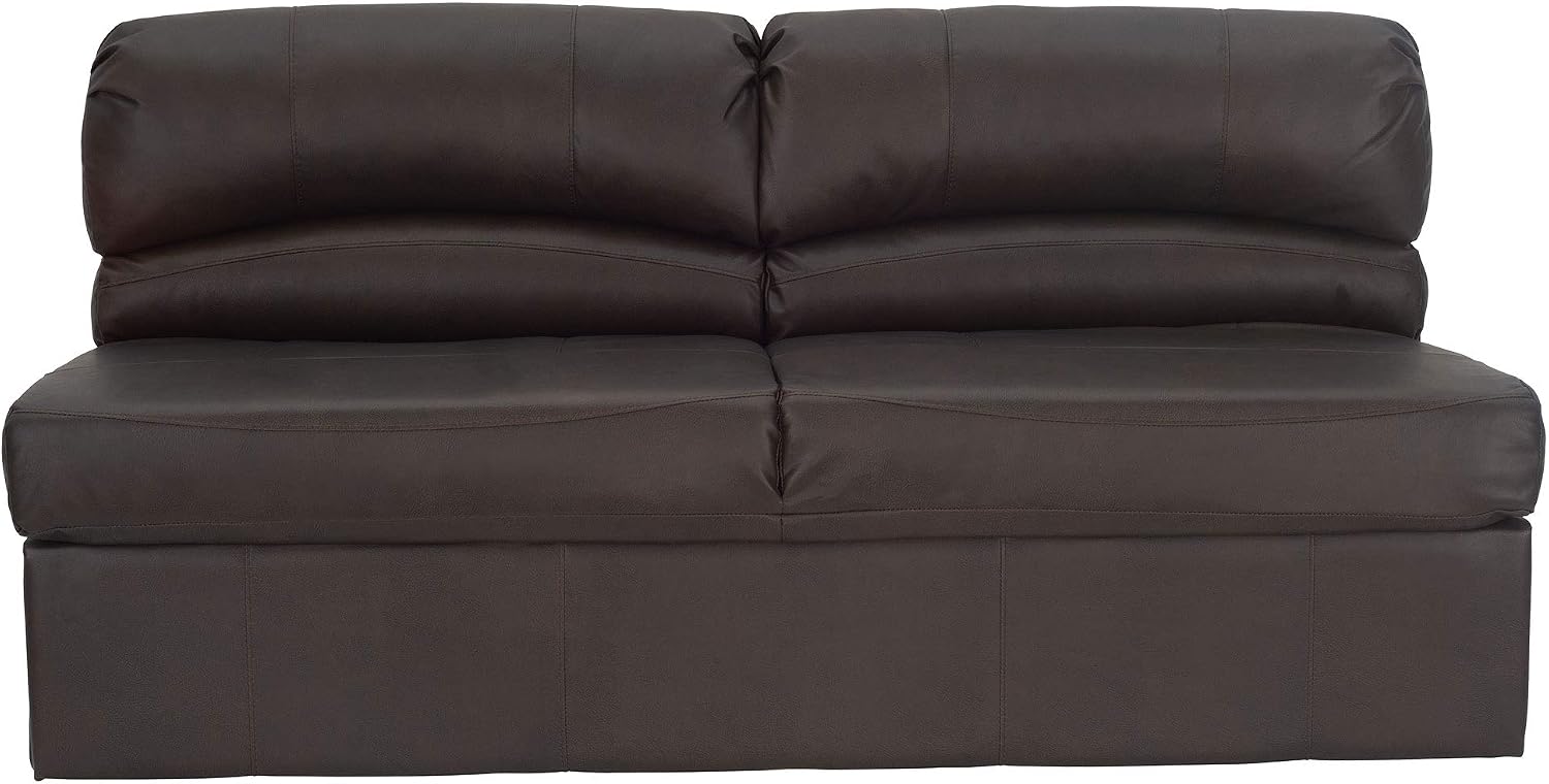 RecPro Charles RV Jackknife Sofa | Love Seat | Sleeper Sofa | Length Options 62', 68', 72' | 11' Legs and Hardware Included (68 Inch, Chestnut)