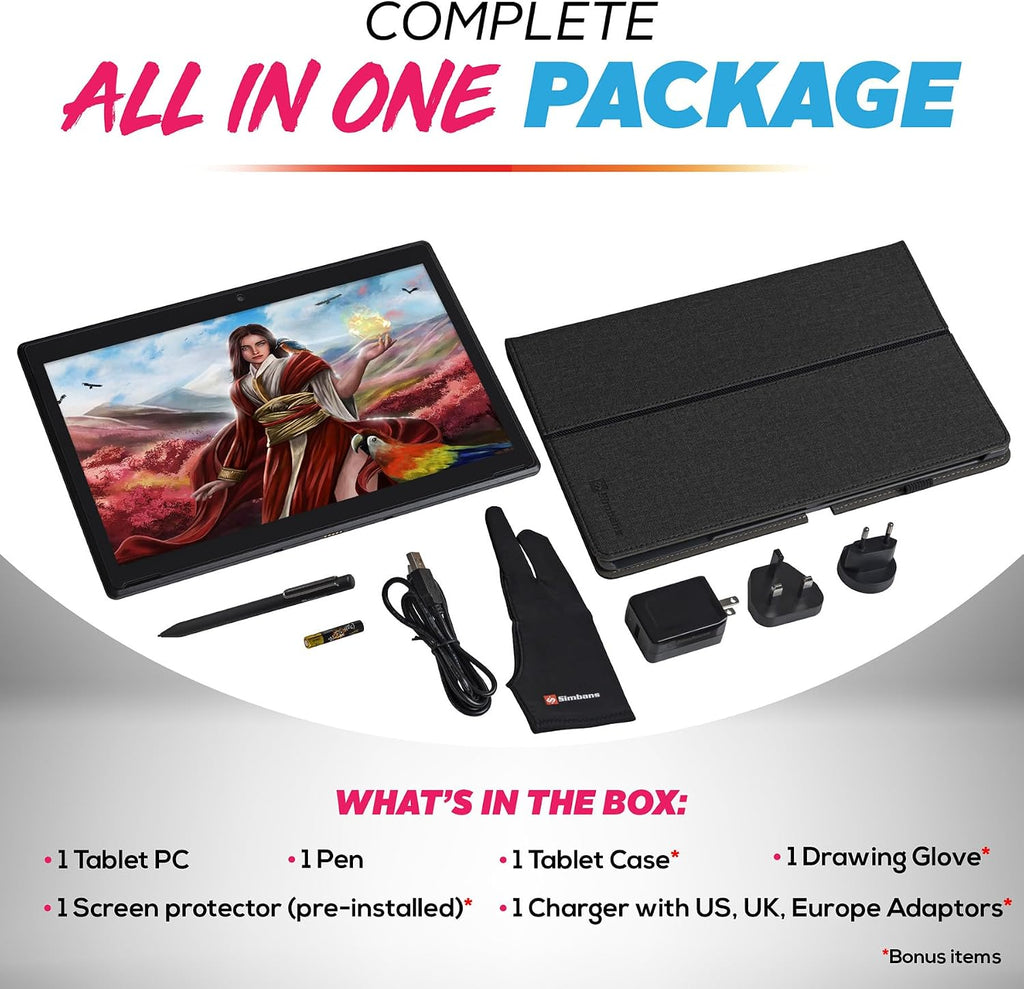 PicassoTab XL Drawing Tablet • No Computer Needed • 11.6' Screen • Drawing Apps • Tutorials • 4 Bonus Items • Stylus Pen • Portable • Standalone • Best Gift for Beginner Digital Graphic Artist • PCXL