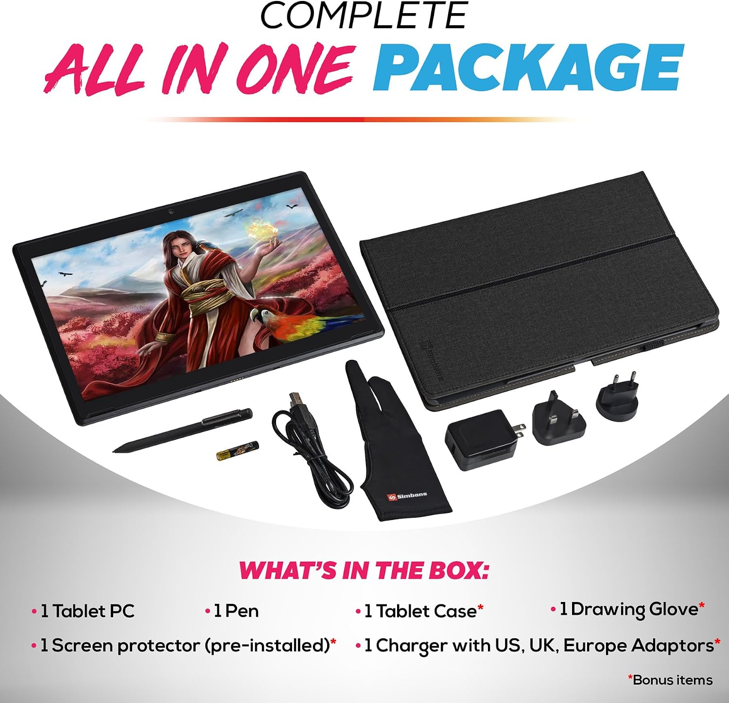 PicassoTab XL Drawing Tablet • No Computer Needed • 11.6' Screen • Drawing Apps • Tutorials • 4 Bonus Items • Stylus Pen • Portable • Standalone • Best Gift for Beginner Digital Graphic Artist • PCXL