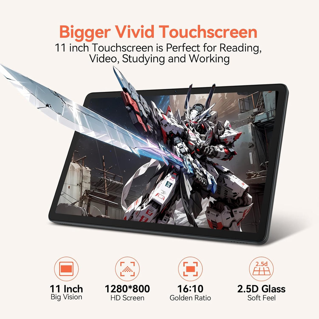 2026 Latest 11 Inch Tablet Android 15 Tablets with Octa Core Processor 16GB RAM 128GB ROM 1TB Expand Tablet with 7000mAh Battery, 21MP Camera, FHD Screen, GPS, 5G WiFi+2.4G WiFi, Deal Speaker, BT 5.0