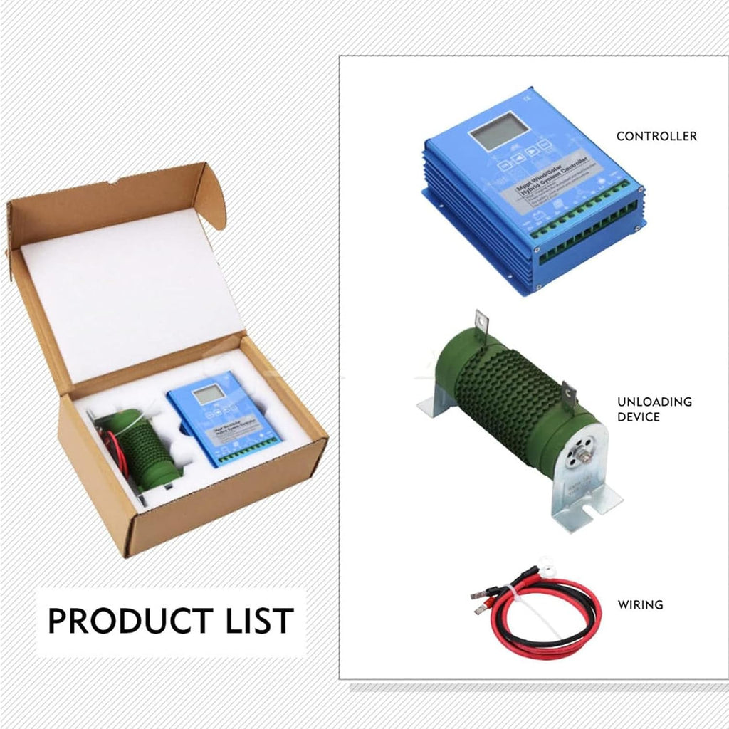 12000W Wind Solar Hybrid Charge Controller,with Dump Load Wind Turbine Generator Solar Panel Auto Regulator,12V/24V/48V with LCD Display,for LiFePO4,AGM,Gel,Flooded and Lithium Battery ,12000W/24V
