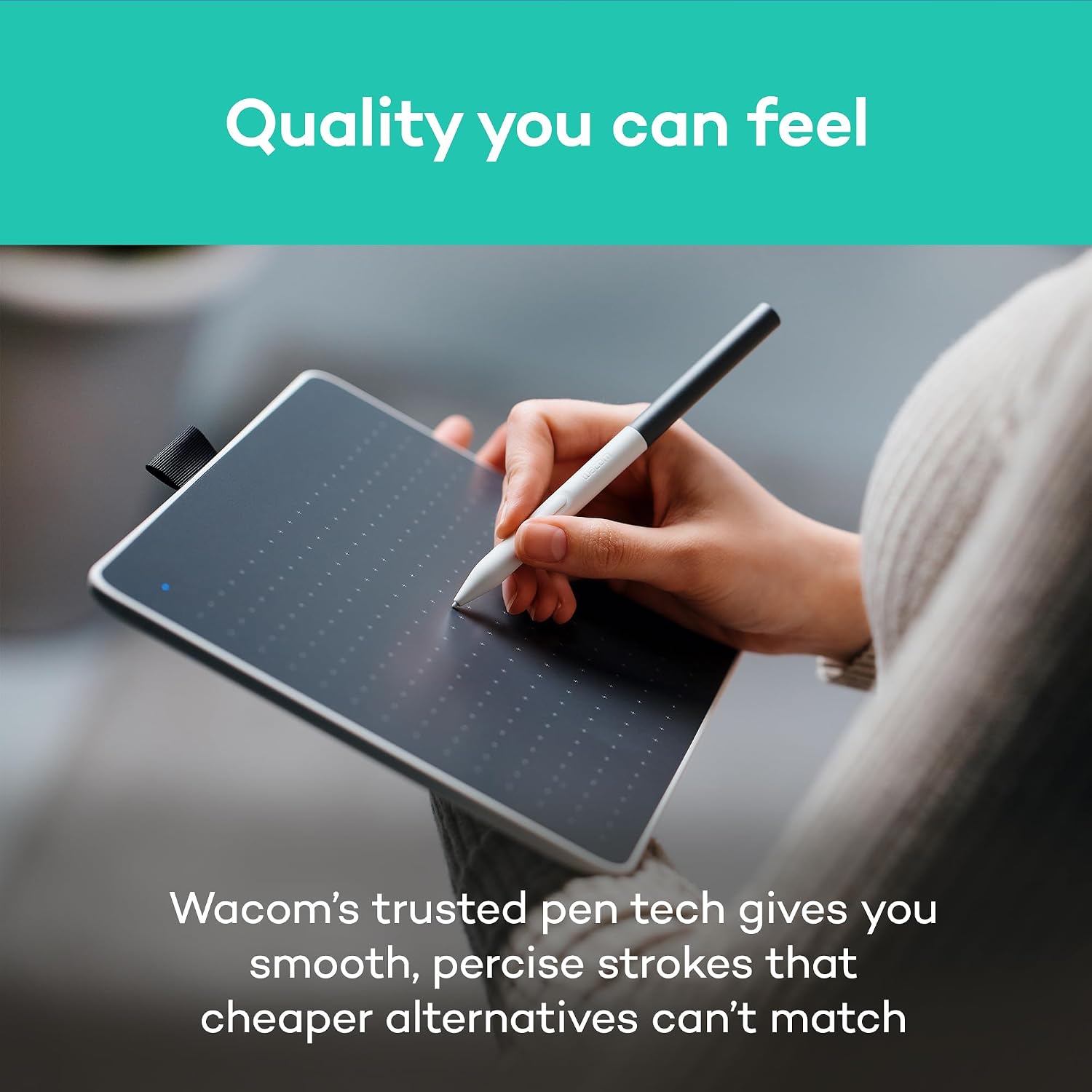 Wacom One Bluetooth Drawing Tablet, Medium, Compatible with Chromebook, Mac, Windows, Android