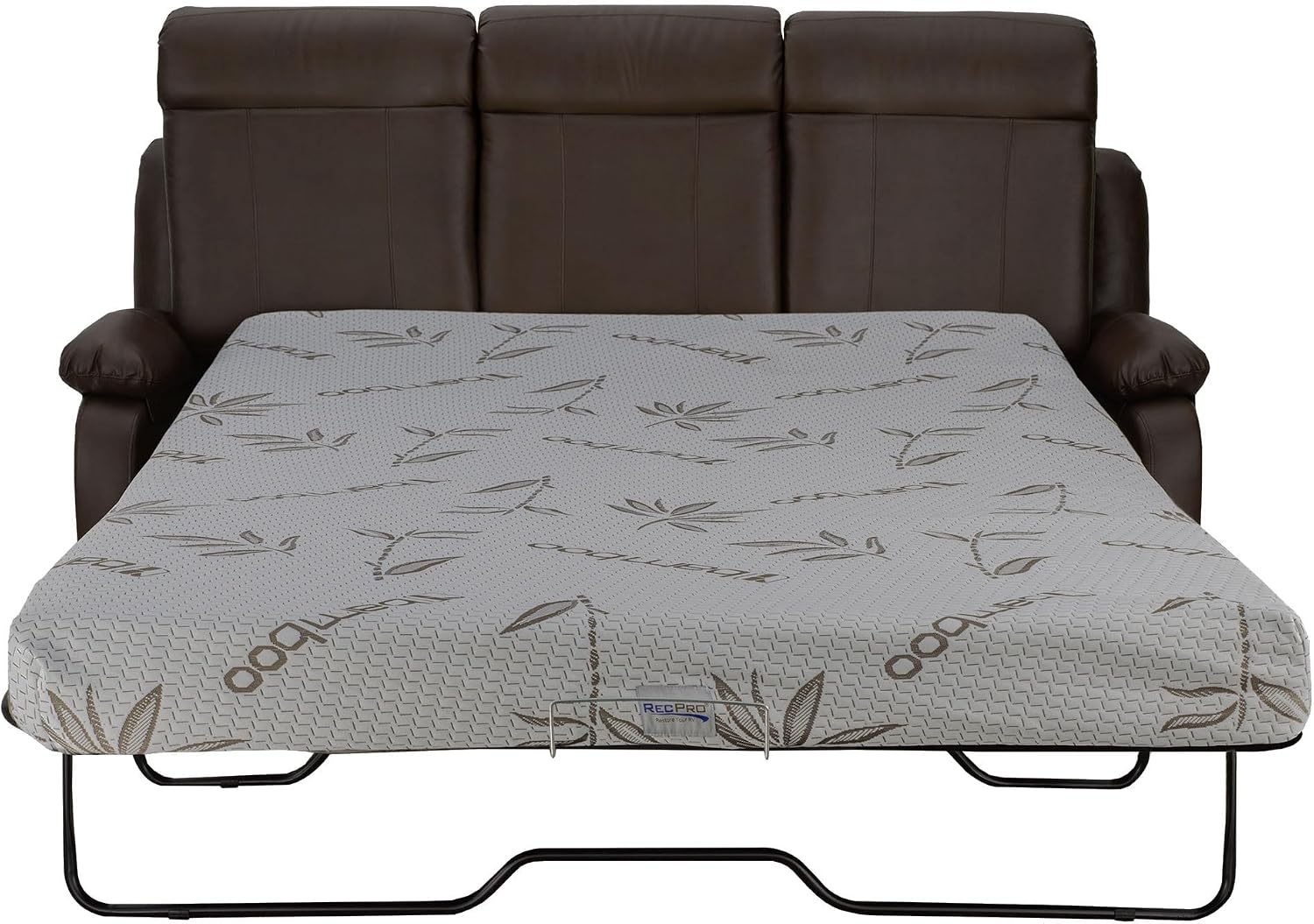 RecPro Charles Collection | 80' RV Hide A Bed Loveseat | Memory Foam Mattress | RV Sleeper Sofa | Pull Out Couch | RV Furniture | RV Loveseat | RV Living Room (Slideout) Furniture | Chestnut