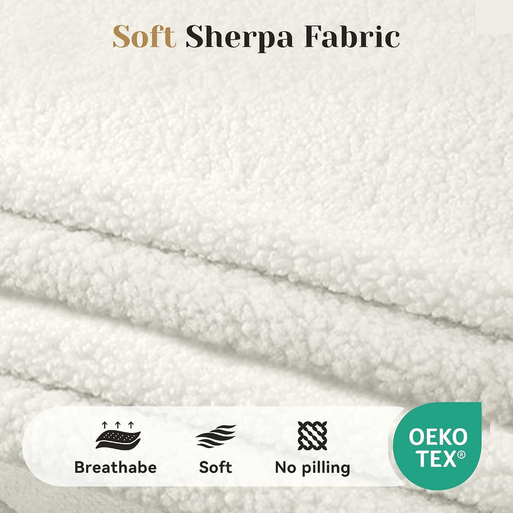 Tbfit 84'' Sleeper Sofa Bed, 3 in 1 Cloud Pull Out Sofa Couch with USB & Storage Chaise, Convertible Sofa Bed with Pull Out Bed, Couches for Living Room, Apartment, Office, White Sherpa