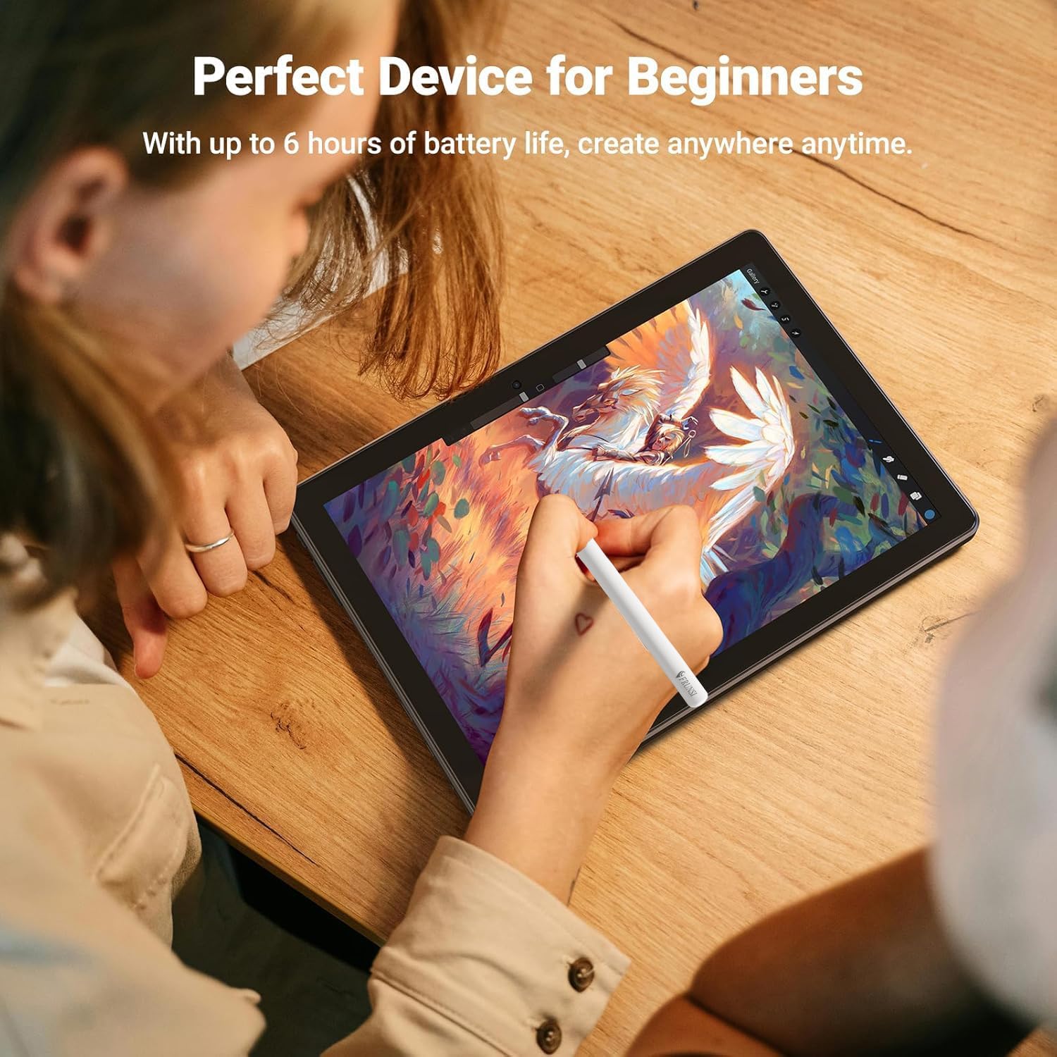 T8 Drawing Tablet No Computer Needed,8 inch FHD Display,Octa-Core CPU,Pre-Installed Drawing Apps & Tutorials,More Bonus Items for Beginners, Artists, Students