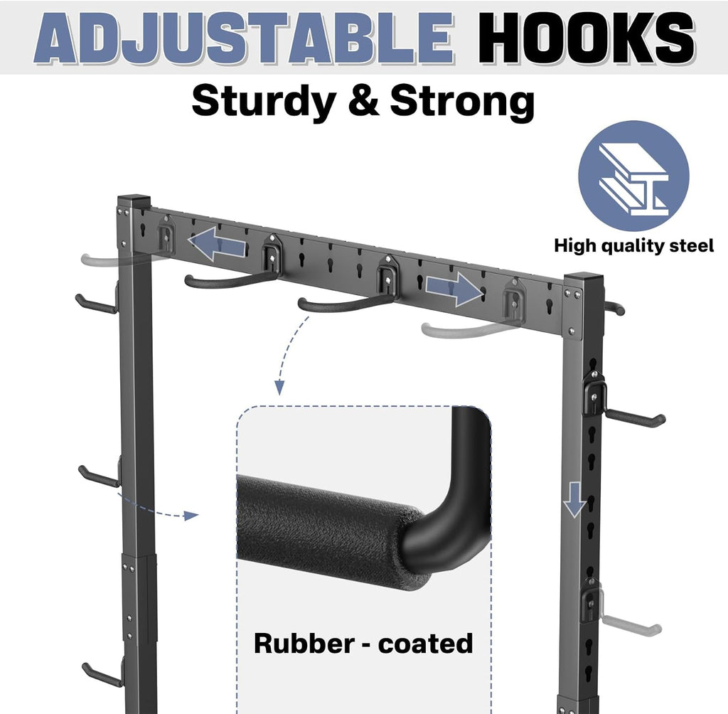WALMANN Freestanding Bike Stand for Garage, 6/7 Bikes Vertical Bike Storage Stand Heavy Duty Bike Floor Stand