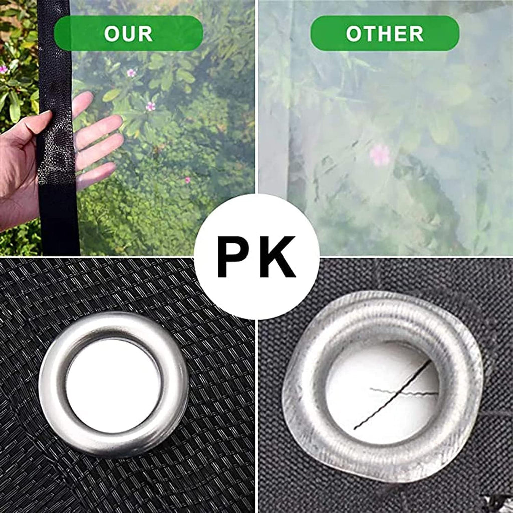 Clear Tarps with Grommets, Plastic Cover for Pergola for Wooden Pergola, Carports, Boats, Pavilions, Garage Door Curtains (Color : +Corner, Size : 14' x 20')