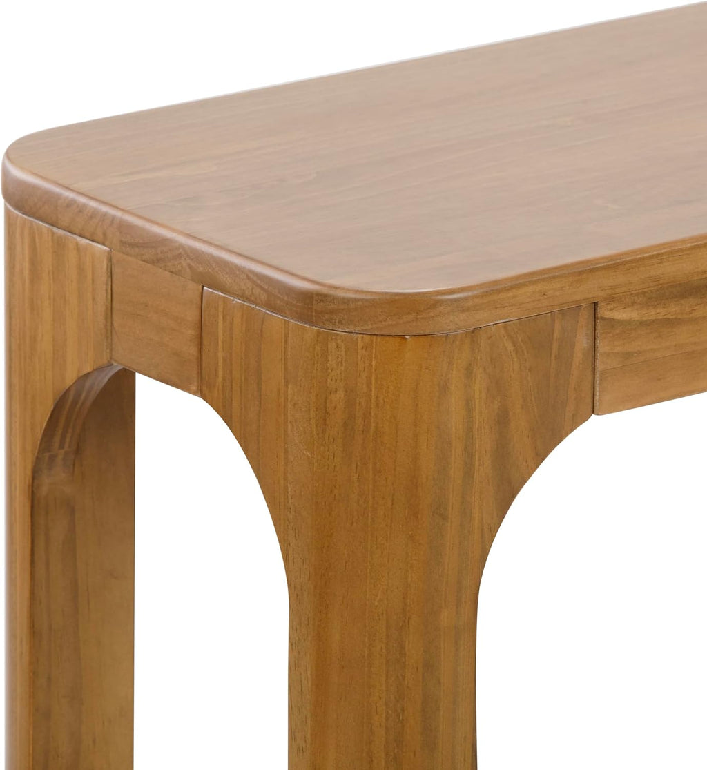 Plank+Beam Forma Console Table, 46 Inch, Solid Wood Sofa Table, Entryway Table for Hallway, Narrow Behind The Couch Table, Console Tables for Entryway, Living Room, Foyer, Easy Assembly, Pecan