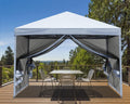 MASTERCANOPY Pop-Up Setup Outdoor Canopy with Netting Screen Walls (8x8, White)