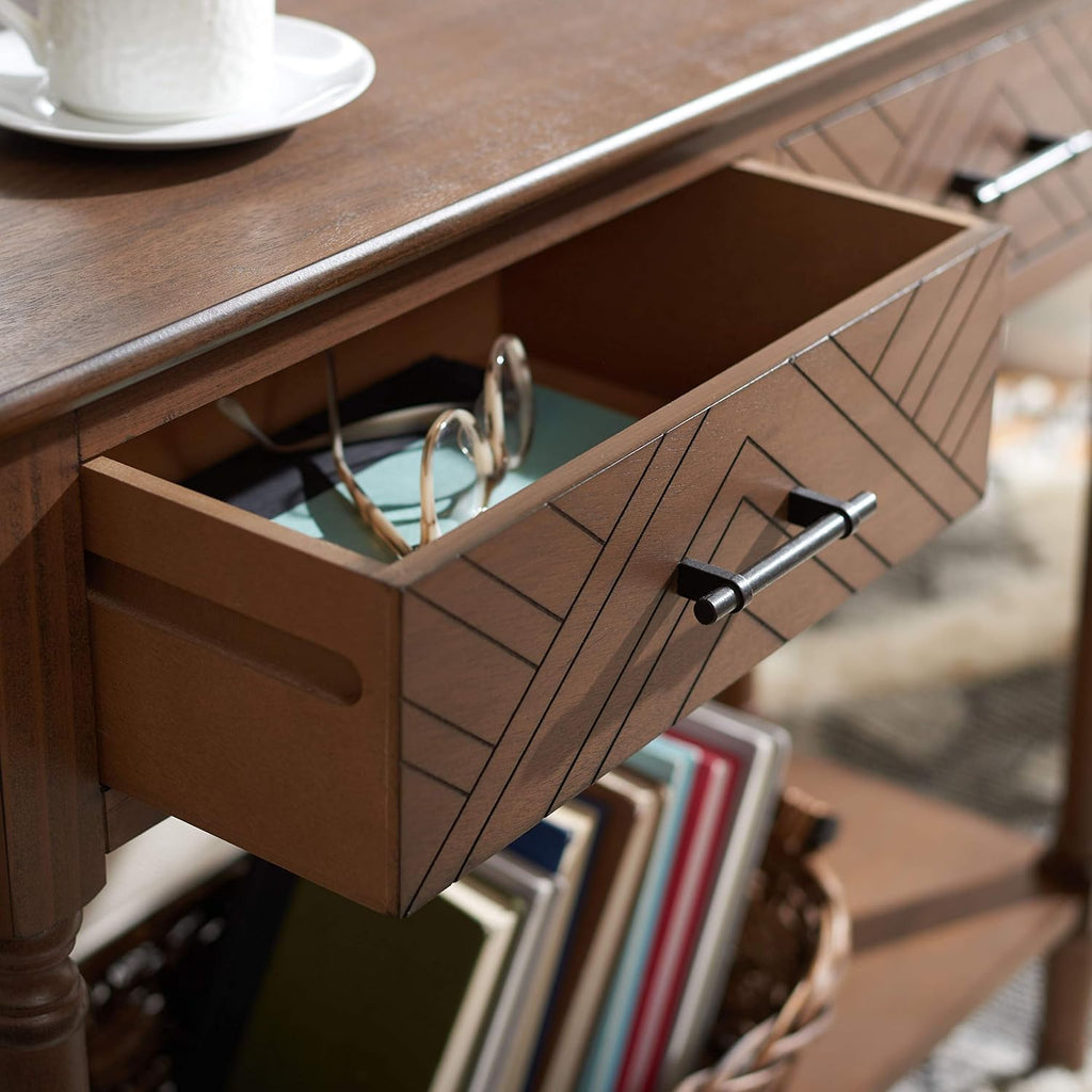 Safavieh Home Collection Peyton Brown 2-Drawer Console Table CNS5704C