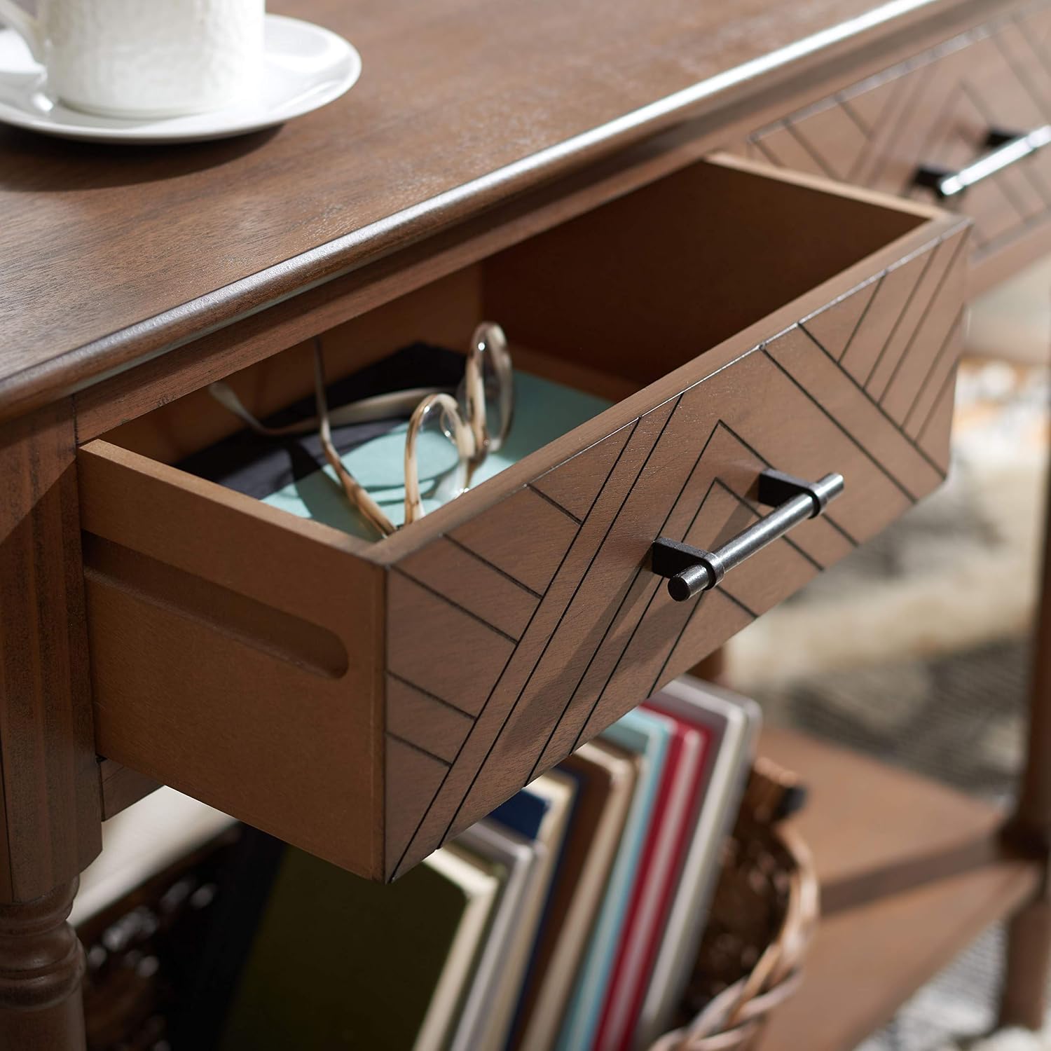 Safavieh Home Collection Peyton Brown 2-Drawer Console Table CNS5704C