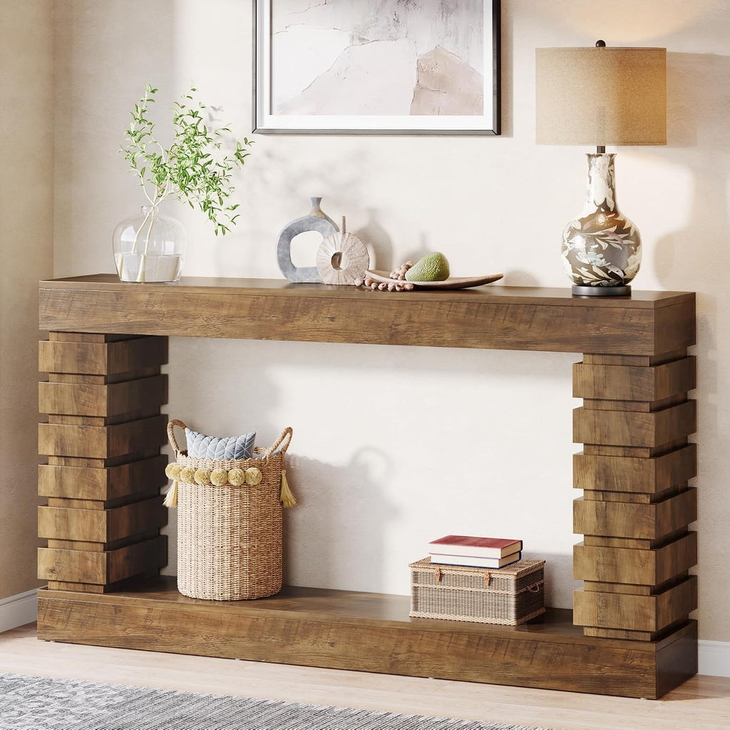 Tribesigns 70.8-Inch Long Console Table, Wood Entryway Table with Storage, Narrow Sofa Table Couch Table for Living Room Entryway Hallway | with Storage, Narrow, Couch Table, for Living Room, Entryway, Hallway