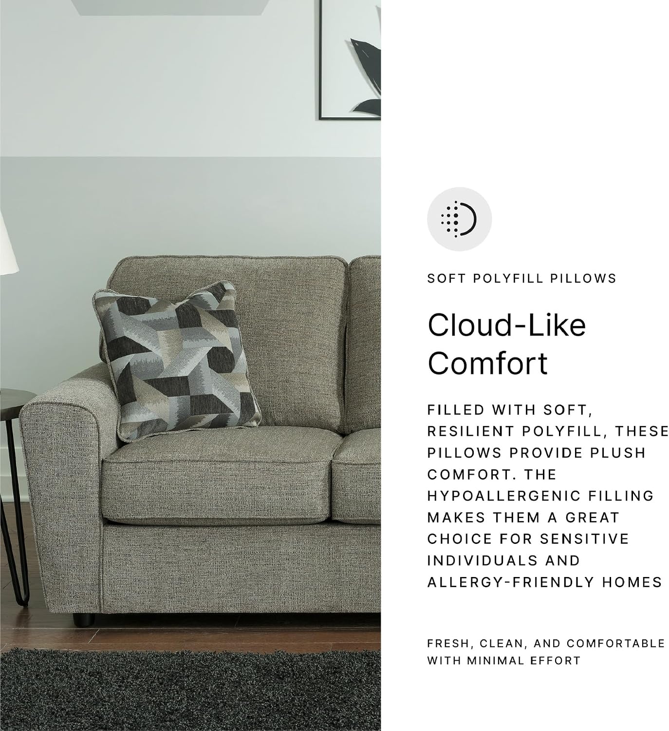 Signature Design by Ashley Cascilla Casual Sofa, Light Gray