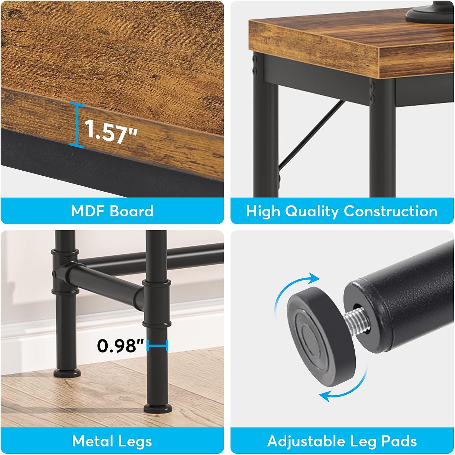 Tribesigns 70.9 Inch Extra Long Console Table, Narrow Sofa Table Behind Couch, Rustic Entryway Hallway Table Industrial Height Bar Table for Living Room