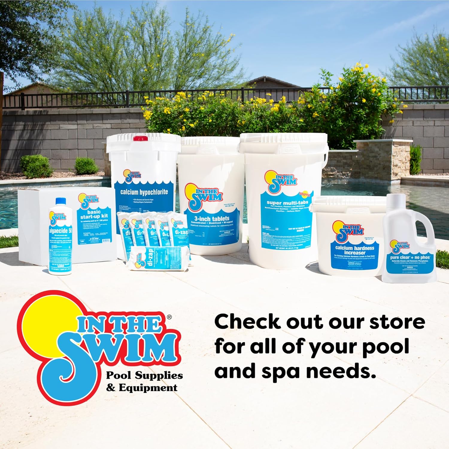 In The Swim Spa and Hot Tub Maintenance Kit and Bromine Plus Bundle – Pre-Stabilized, Low Odor, Chlorine Alternative