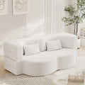 JOYBASE 78in Sofa Couch Convertible Oversized Cloud Loveseat Minimalist Sleeper Sofa Bed for Living Room, Apartment, Office, No Assembly Required (Beige)