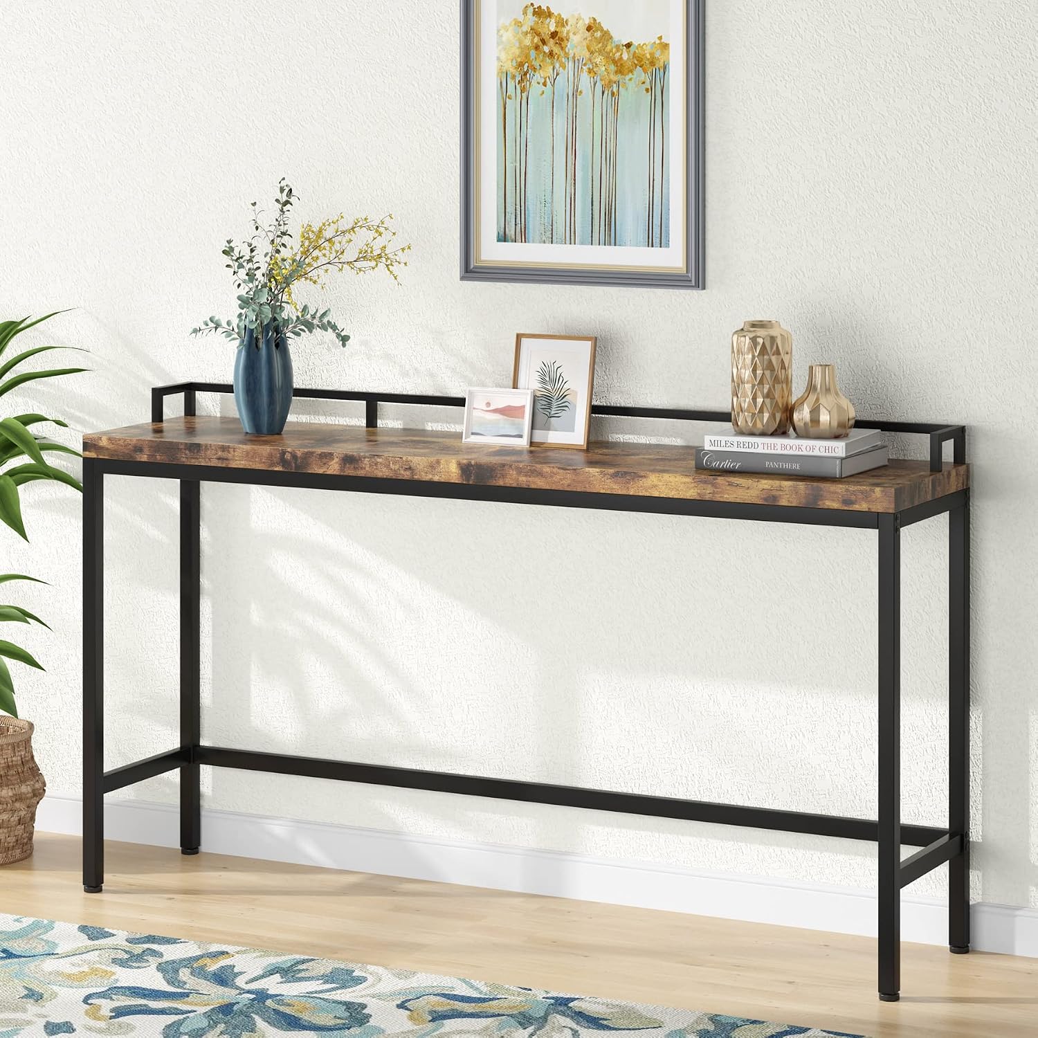 LITTLE TREE Console Table Behind Sofa Couch, 70.9 Inch Long and Narrow Entryway Table
