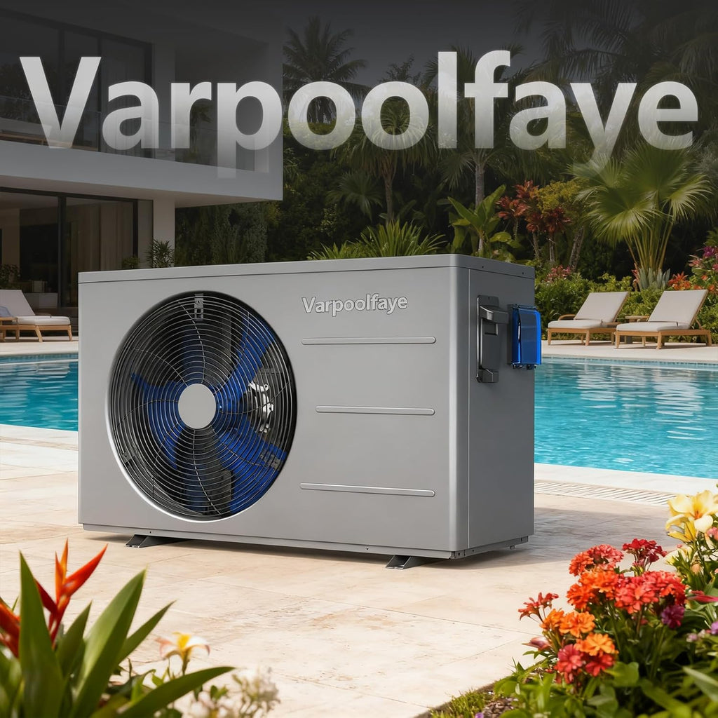 Above Ground Pool Heater 40000 BTU Swimming Pool Heater Pump Heating or Cooling Electric Inground Pool Heater 12000 Gallon WiFi Control Schedule 220V